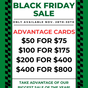 Black Friday – Advantage Card Sale