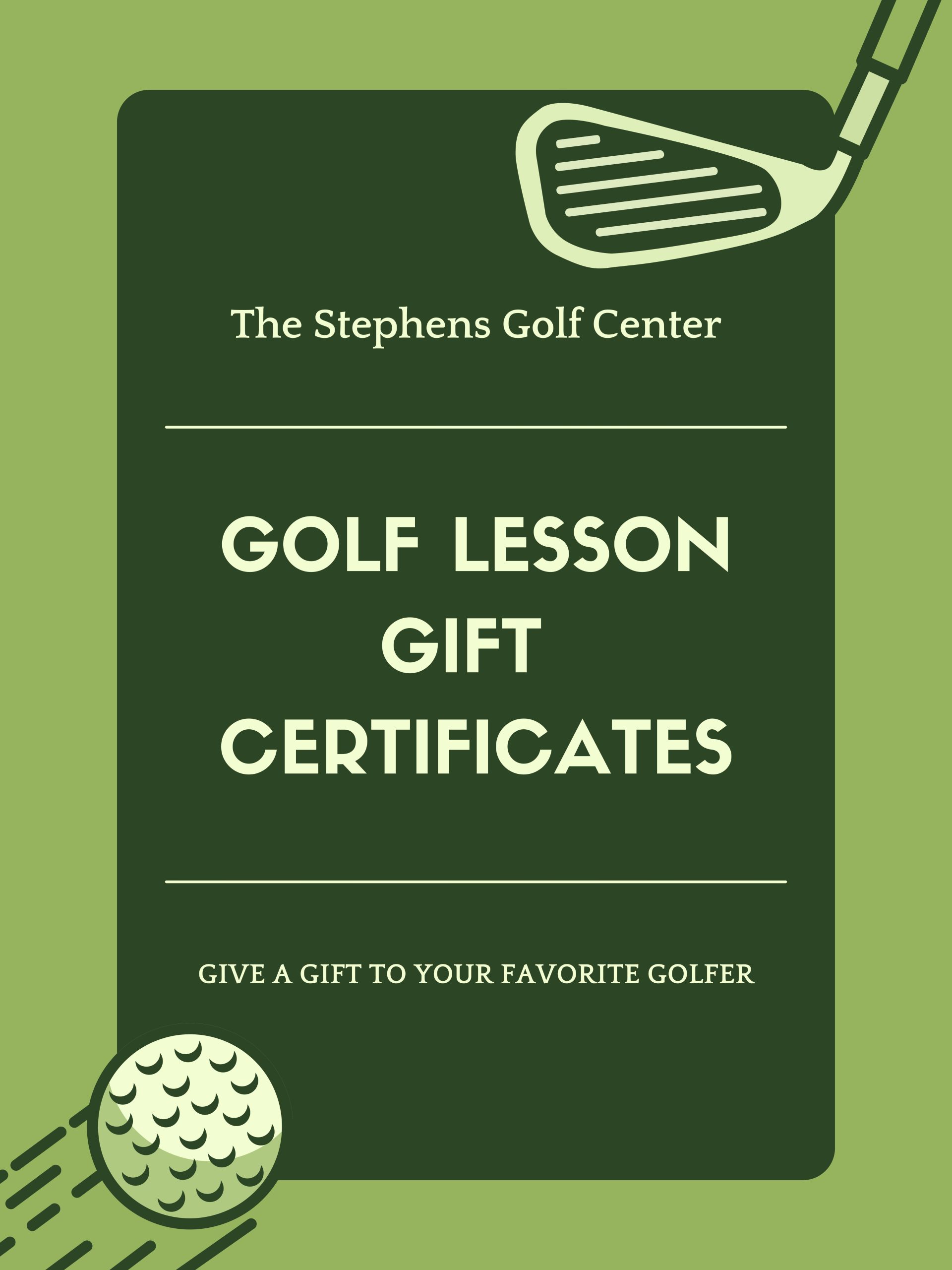 Golf Lesson Gift Certificate
